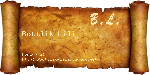 Bottlik Lili névjegykártya