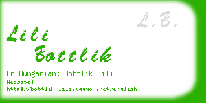 lili bottlik business card